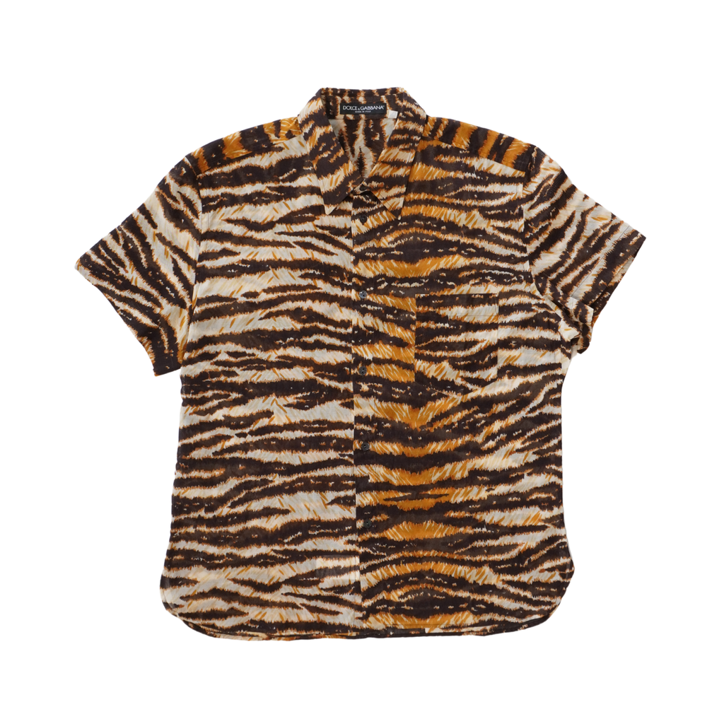 Dolce & Gabbana Tiger Stripe Shirt - Men's 48