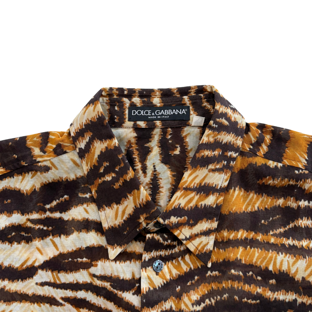 Dolce & Gabbana Tiger Stripe Shirt - Men's 48