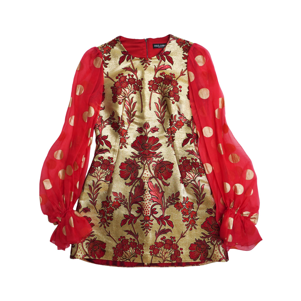 Dolce & Gabbana Metallic Jacquard Dress - Women's 38