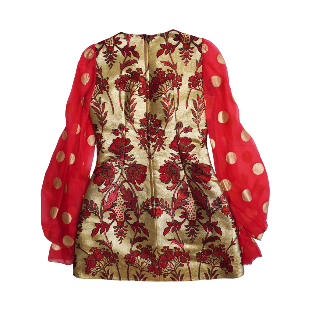 Dolce & Gabbana Metallic Jacquard Dress - Women's 38