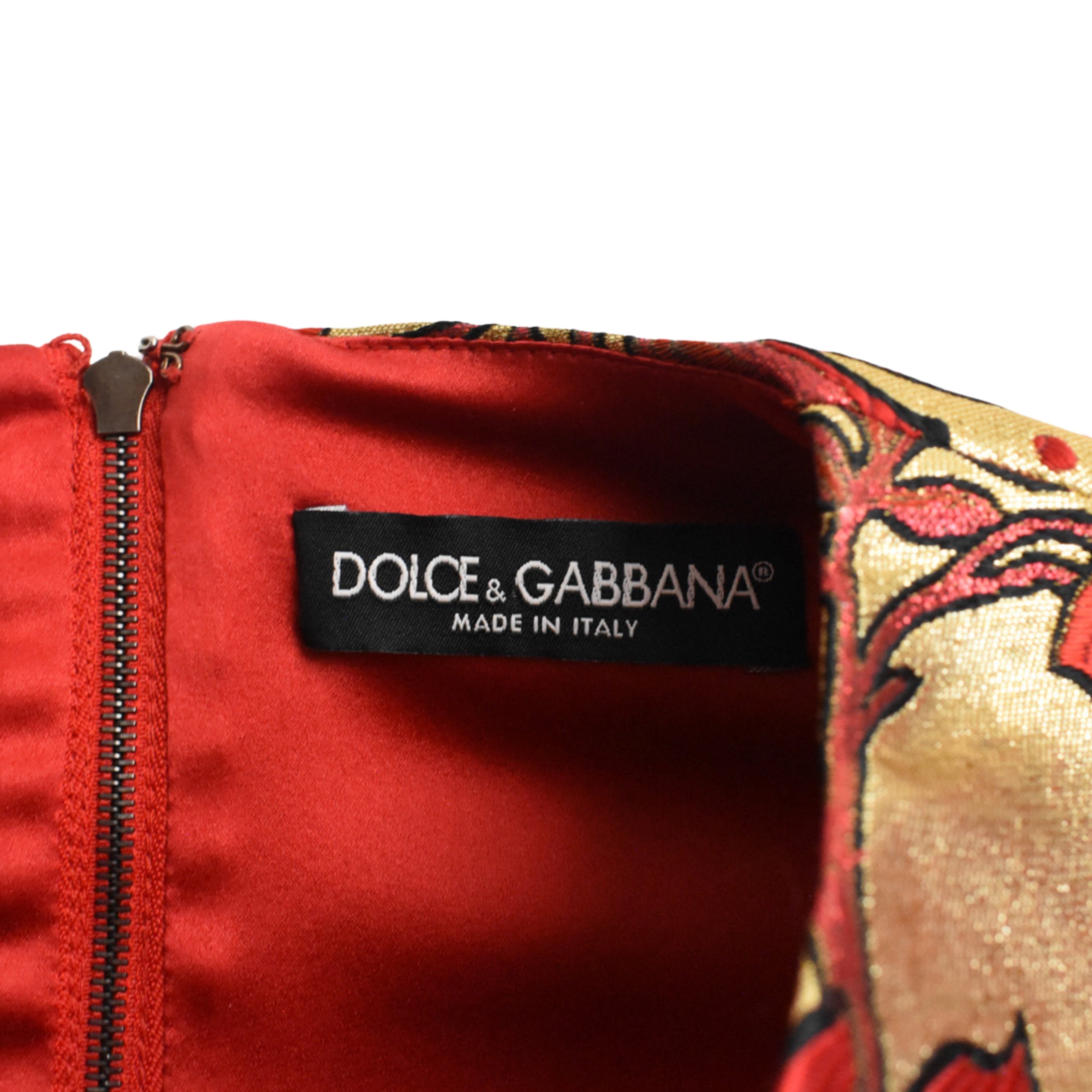 Dolce & Gabbana Metallic Jacquard Dress - Women's 38