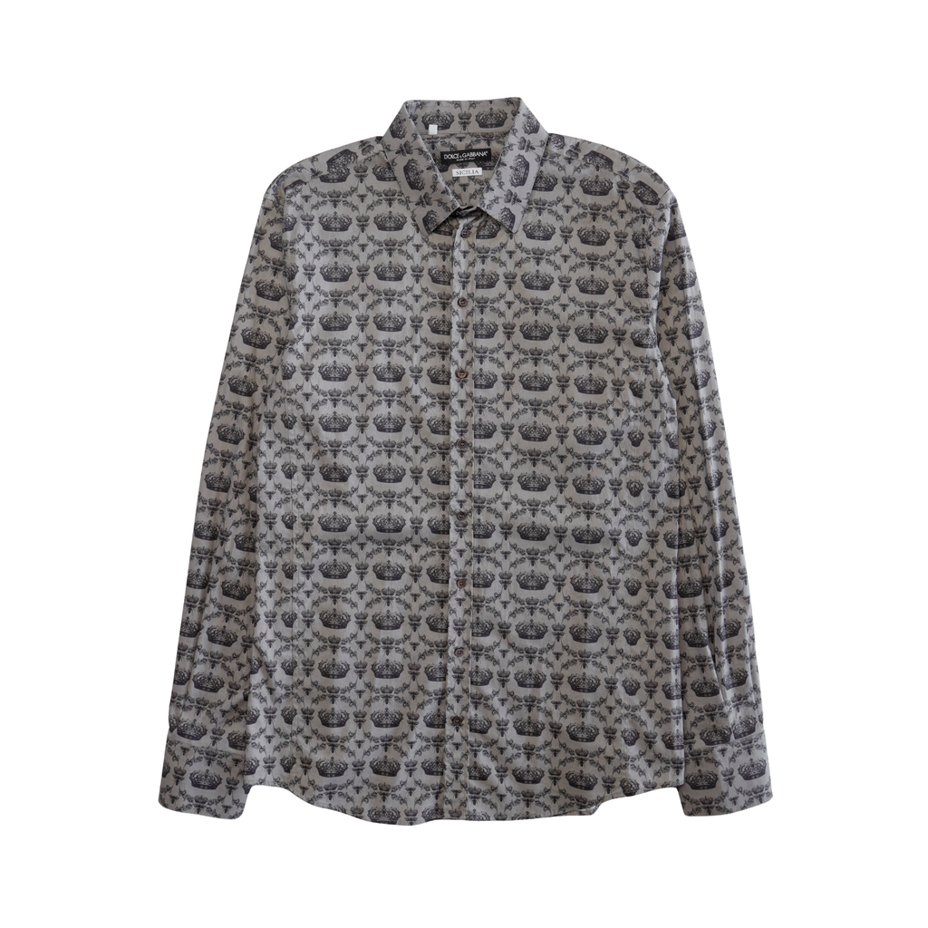 Dolce & Gabbana Graphic Button-Down Shirt - Men's 41