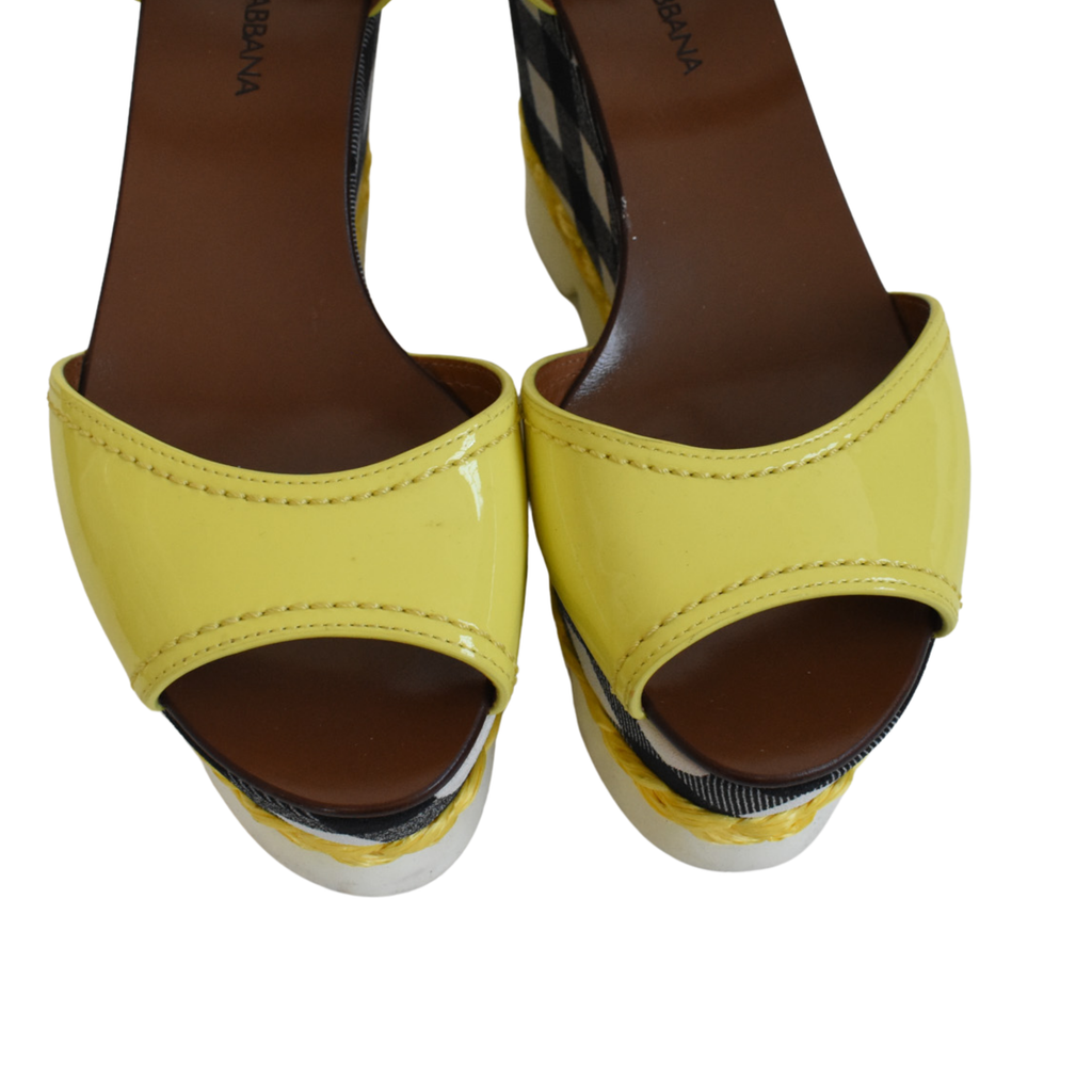 Dolce & Gabbana Checkered Wedges - Women's 37