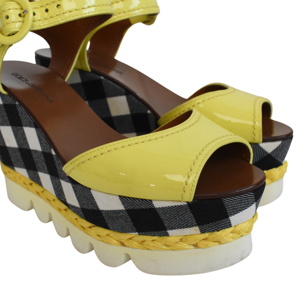 Dolce & Gabbana Checkered Wedges - Women's 37