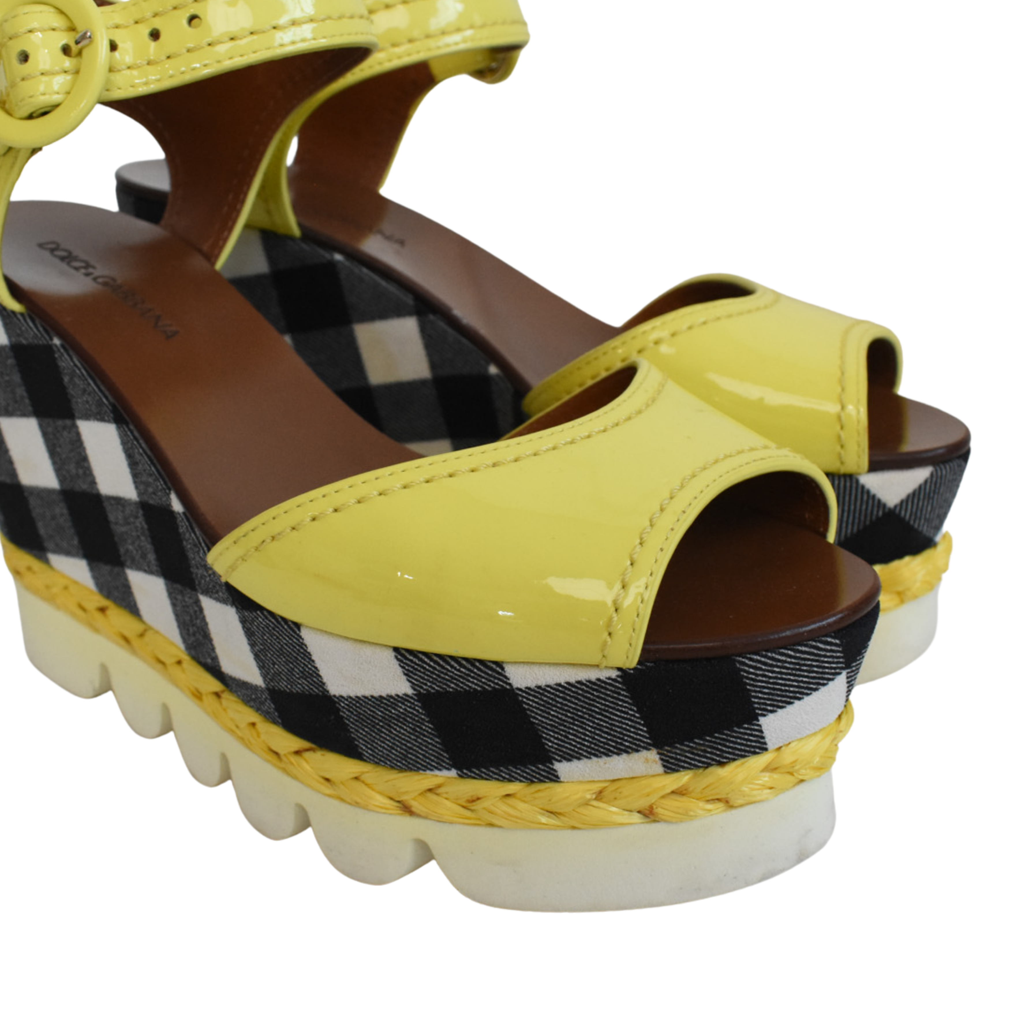 Dolce & Gabbana Checkered Wedges - Women's 37