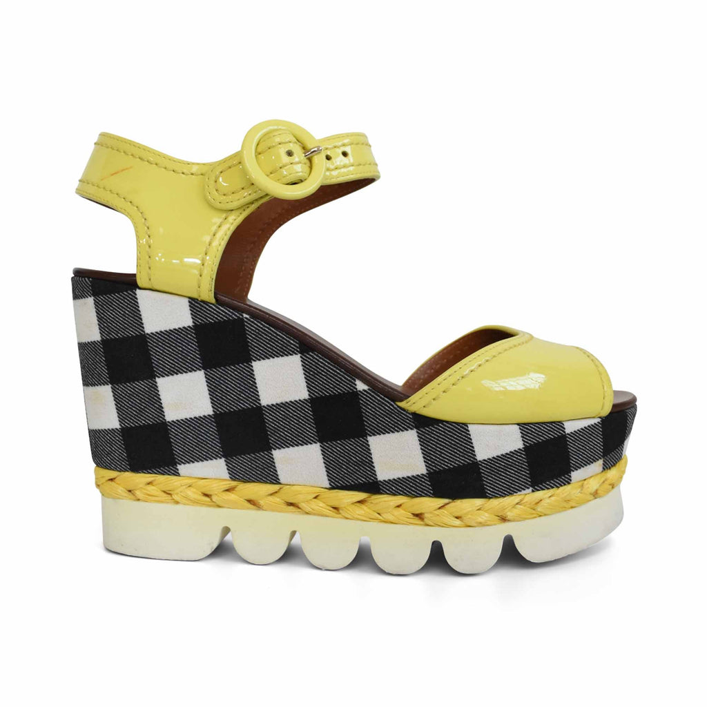 Dolce & Gabbana Checkered Wedges - Women's 37