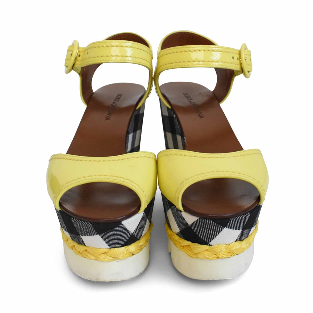 Dolce & Gabbana Checkered Wedges - Women's 37