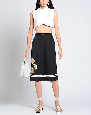 DOLCE & GABBANA EMBELLISHED PALAZZO WIDE PANTS