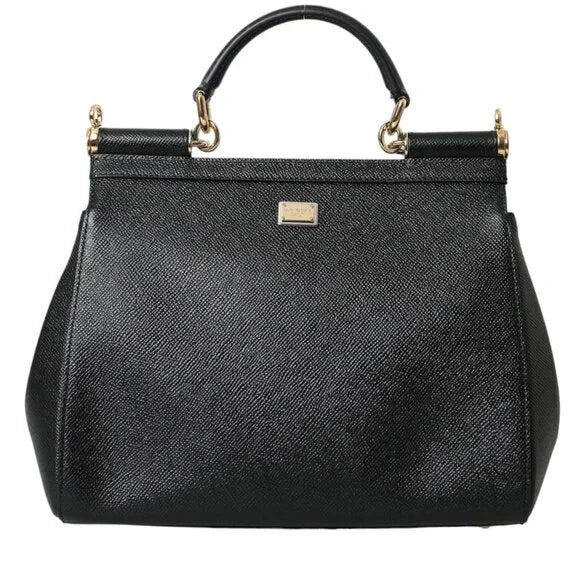 DOLCE & GABBANA FAMILY PATCH CALFSKIN MISS SICILY BAG