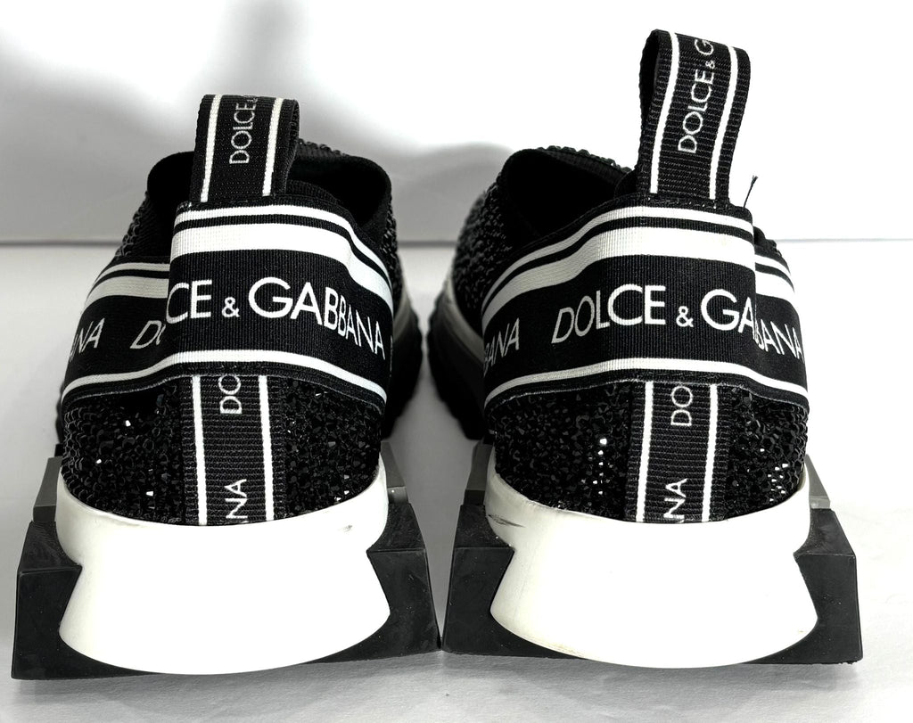 DOLCE & GABBANA SORRENTO CRYSTAL SLIP ON SNEAKERS