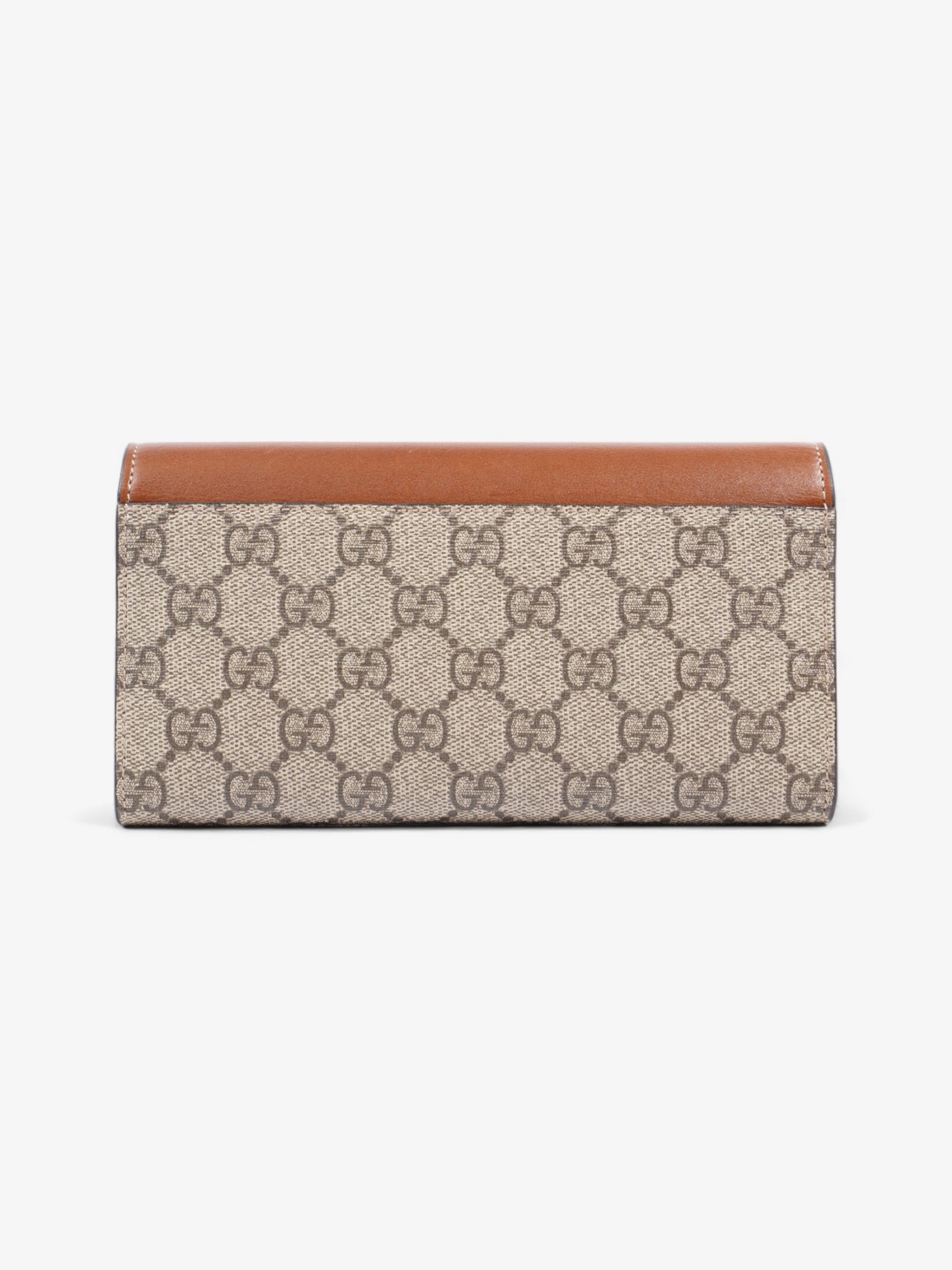 Gucci Continental Wallet Brown / GG Supreme Calfskin Leather