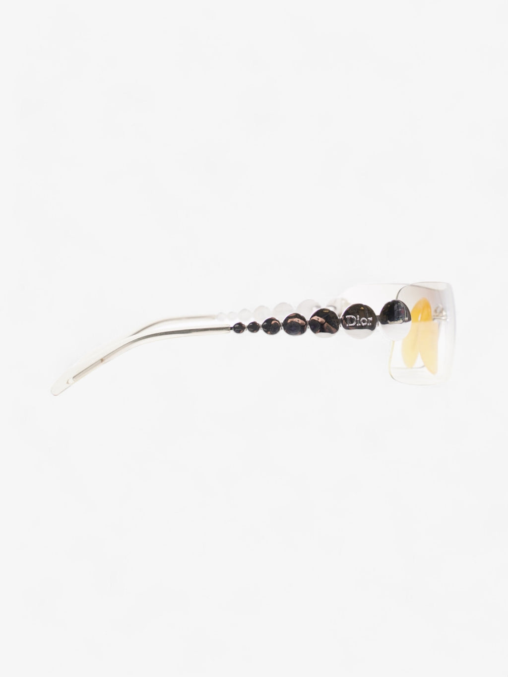 Christian Dior Clear Shield Sunglasses Silver Base Metal 120mm