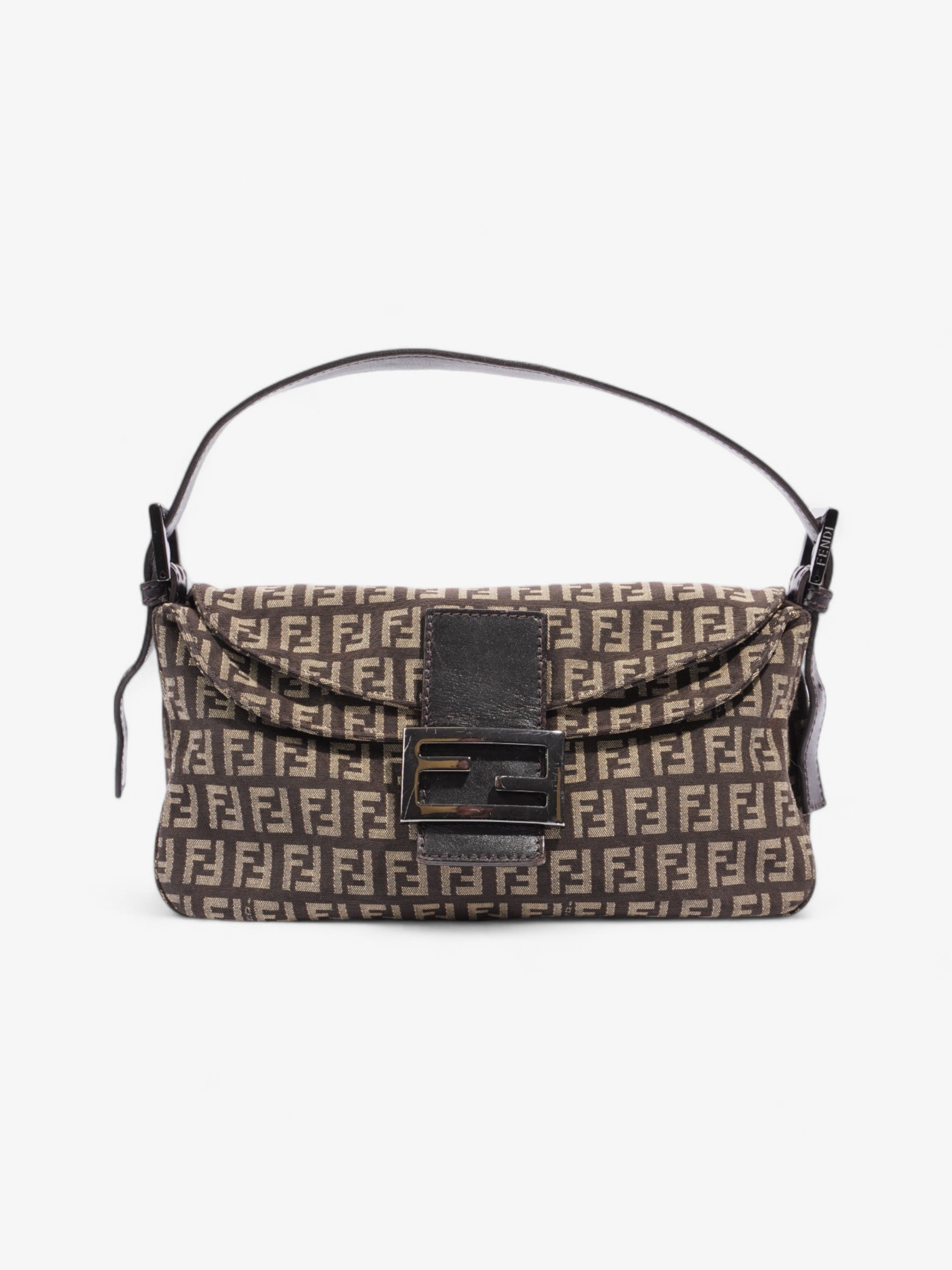 Fendi Baguette Brown / Beige Canvas