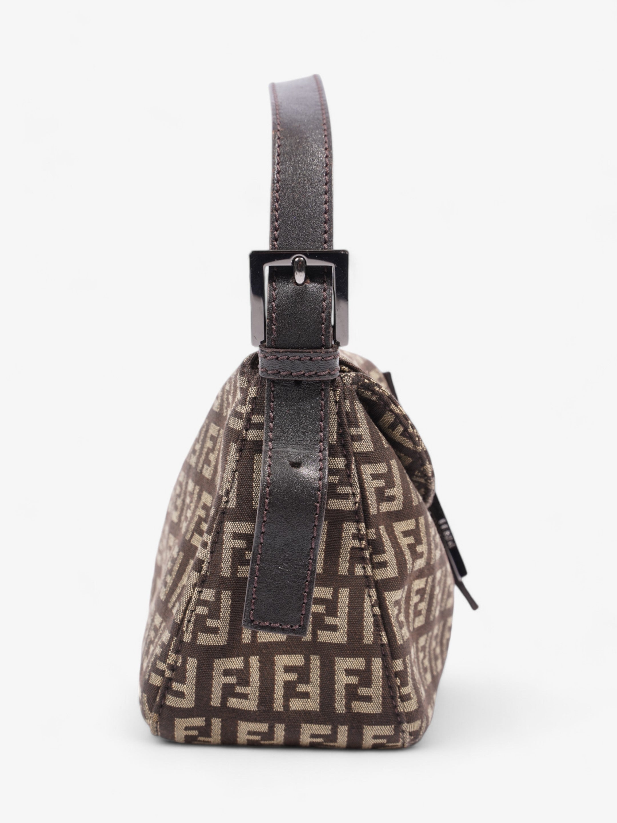 Fendi Baguette Brown / Beige Canvas