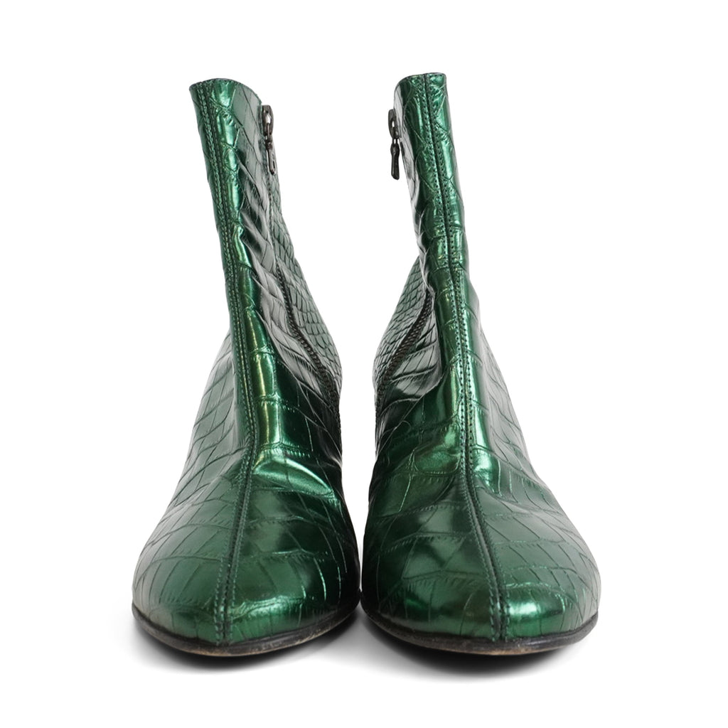 Dries Van Noten Metallic Ankle Boots - Women's 38