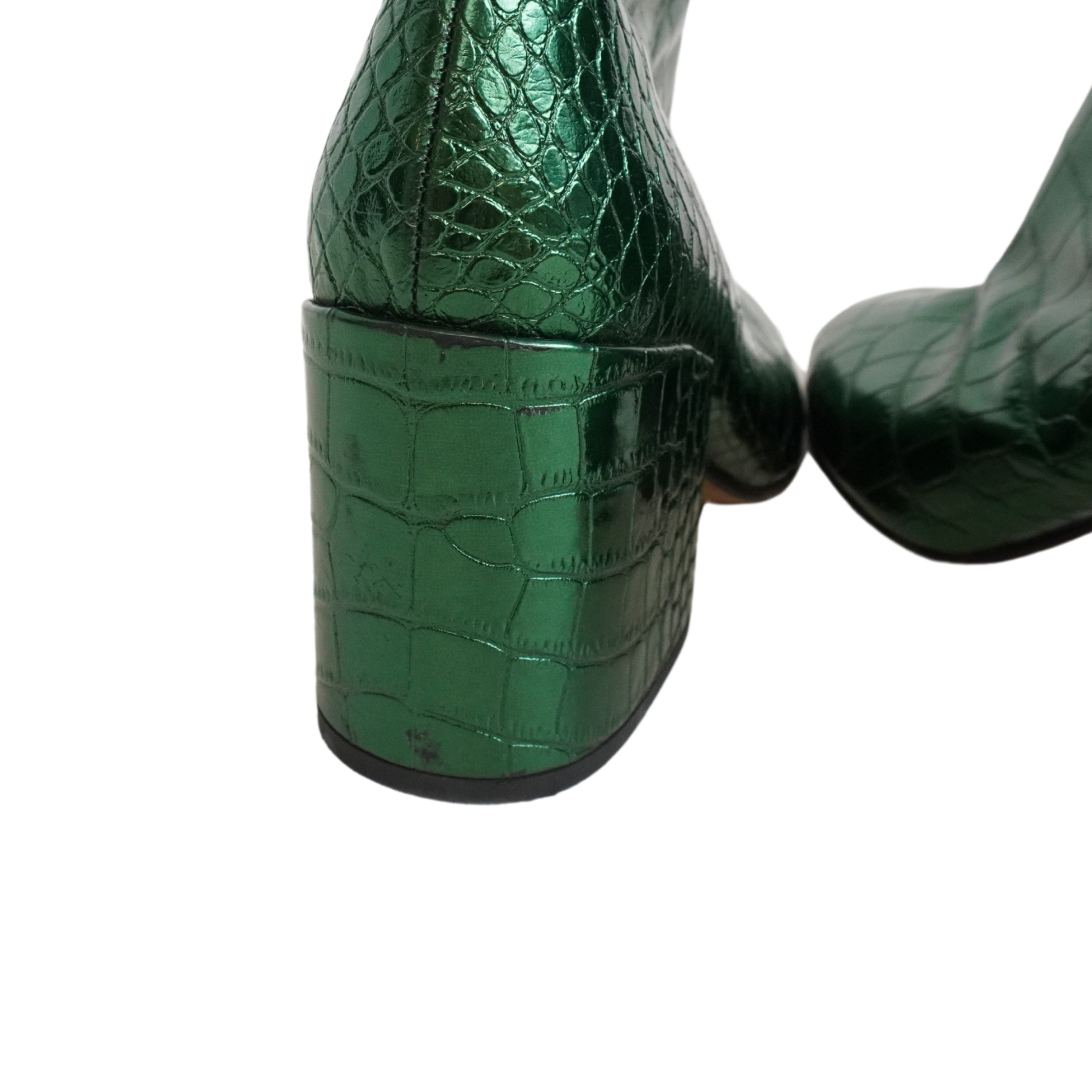 Dries Van Noten Metallic Ankle Boots - Women's 38