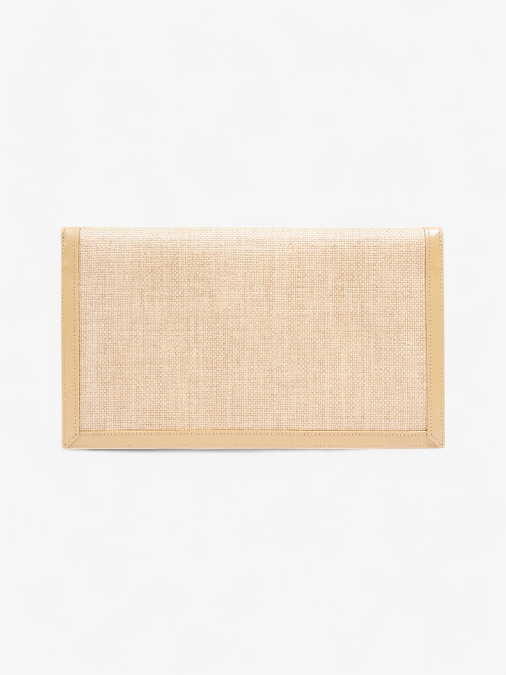 Saint Laurent Uptown Clutch Beige Raffia