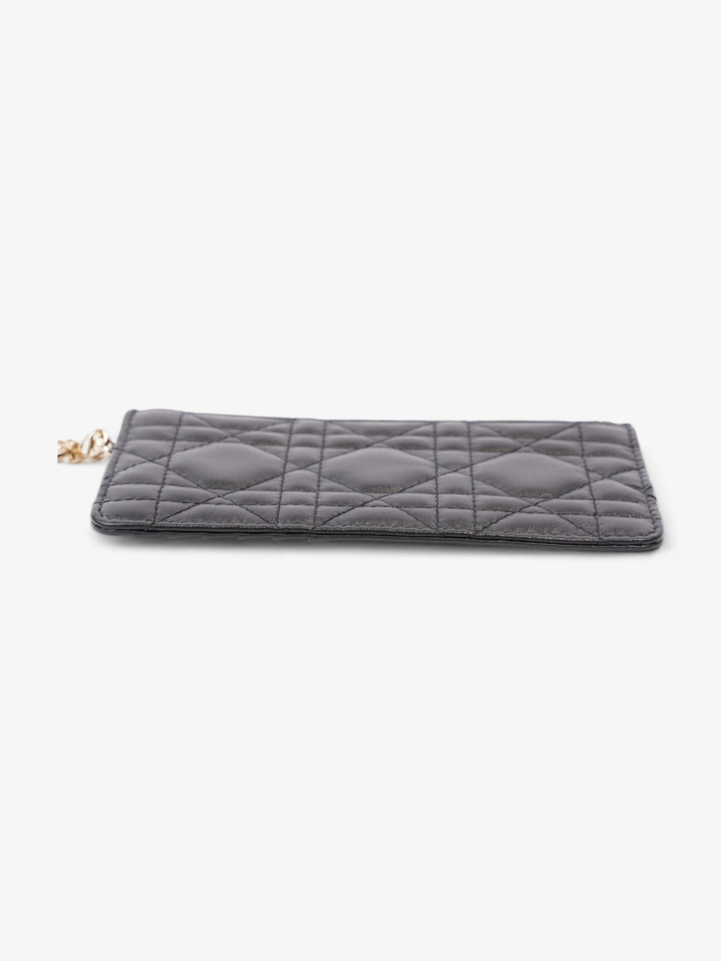 Christian Dior Lady Dior  And Coin Wallet Black Lambskin Leather