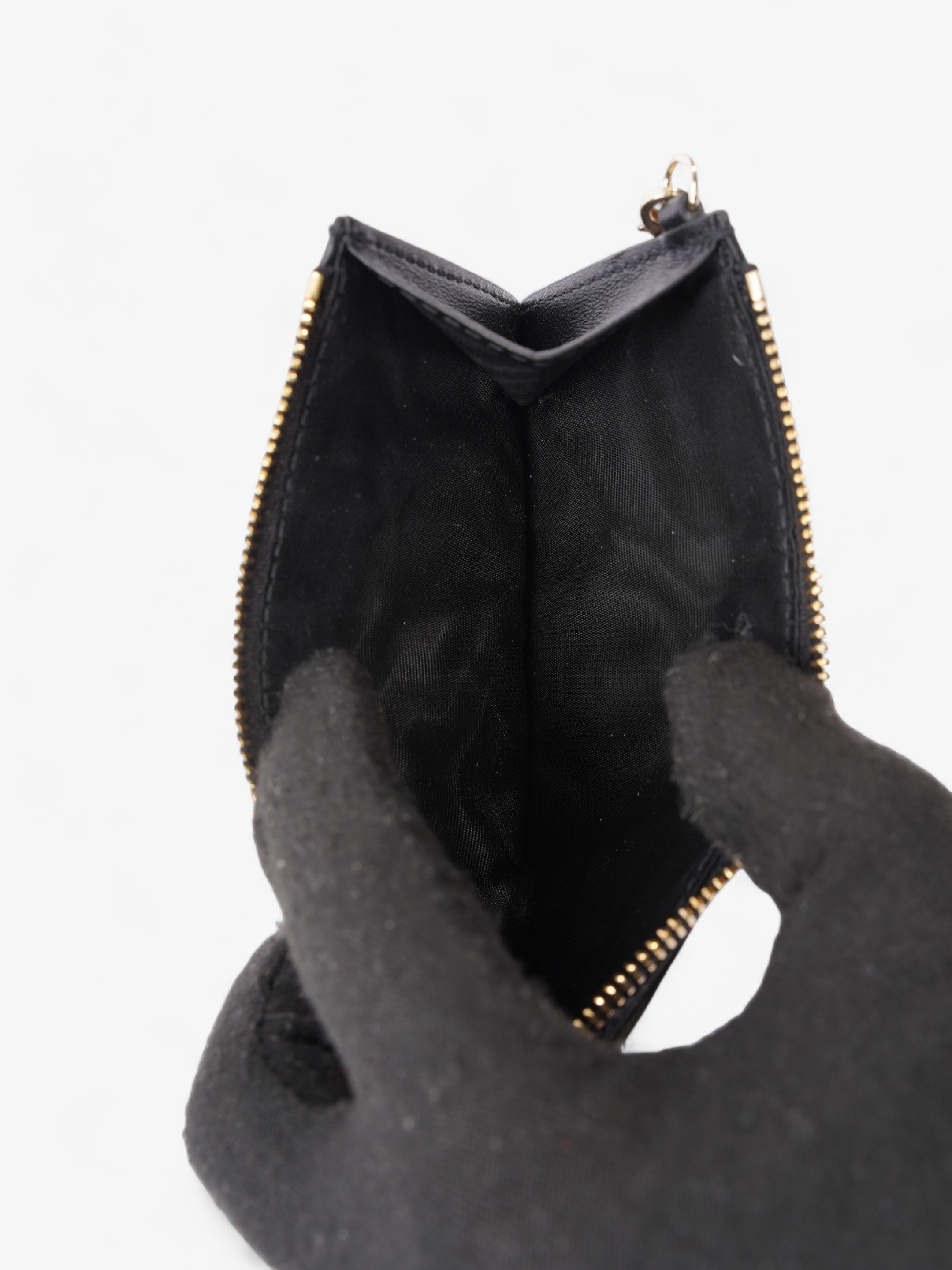 Christian Dior Lady Dior  And Coin Wallet Black Lambskin Leather