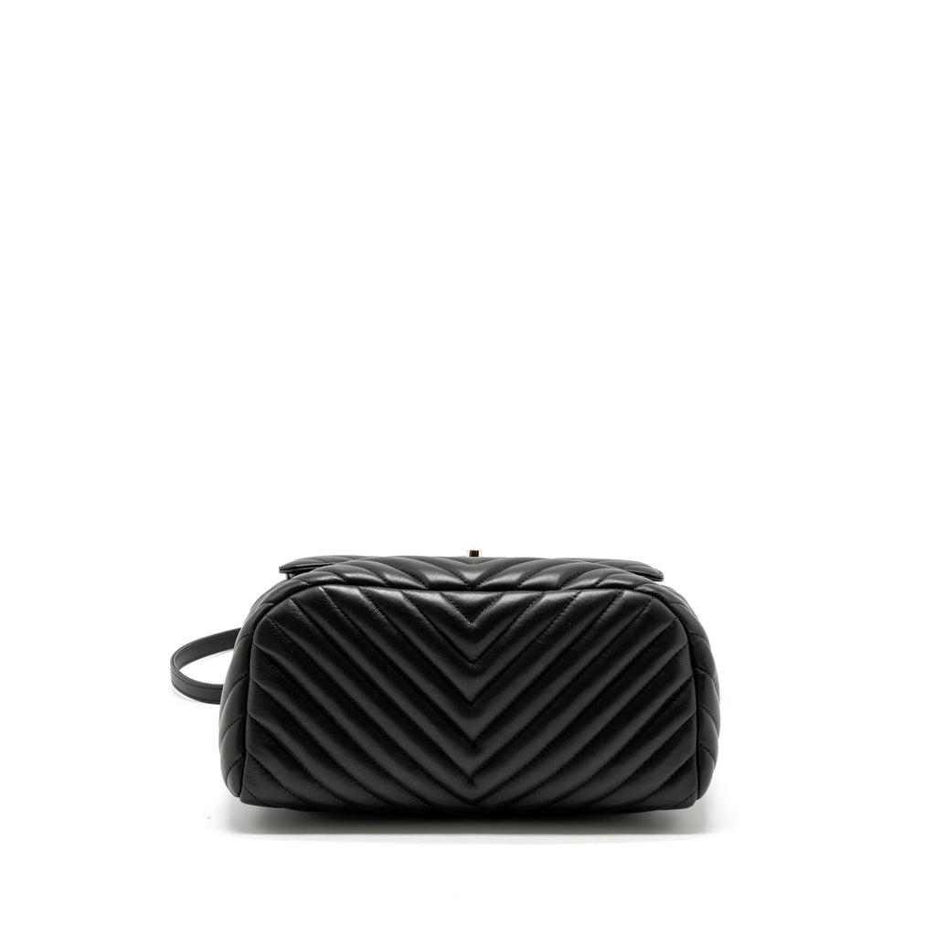 Chanel Urban Spirit Backpack Chevron Calfskin Black