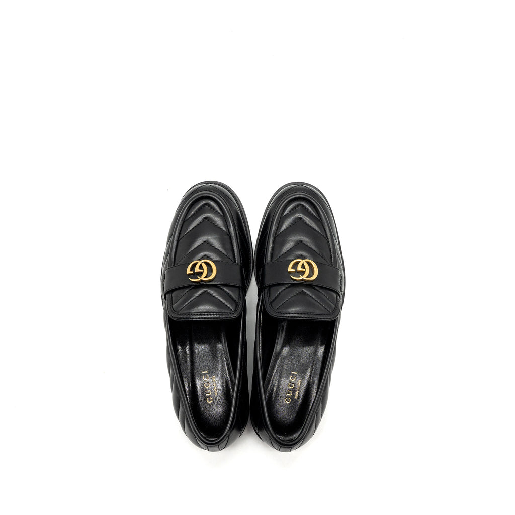 Gucci size 37.5 GG loafers black