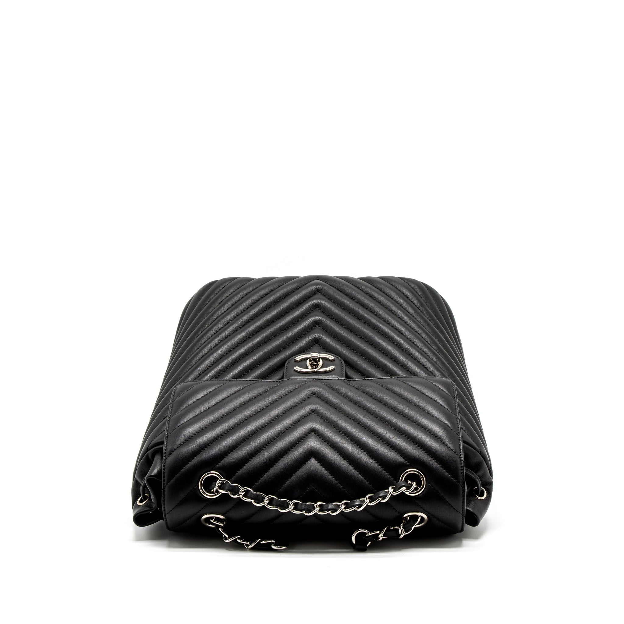 Chanel Urban Spirit Backpack Chevron Calfskin Black