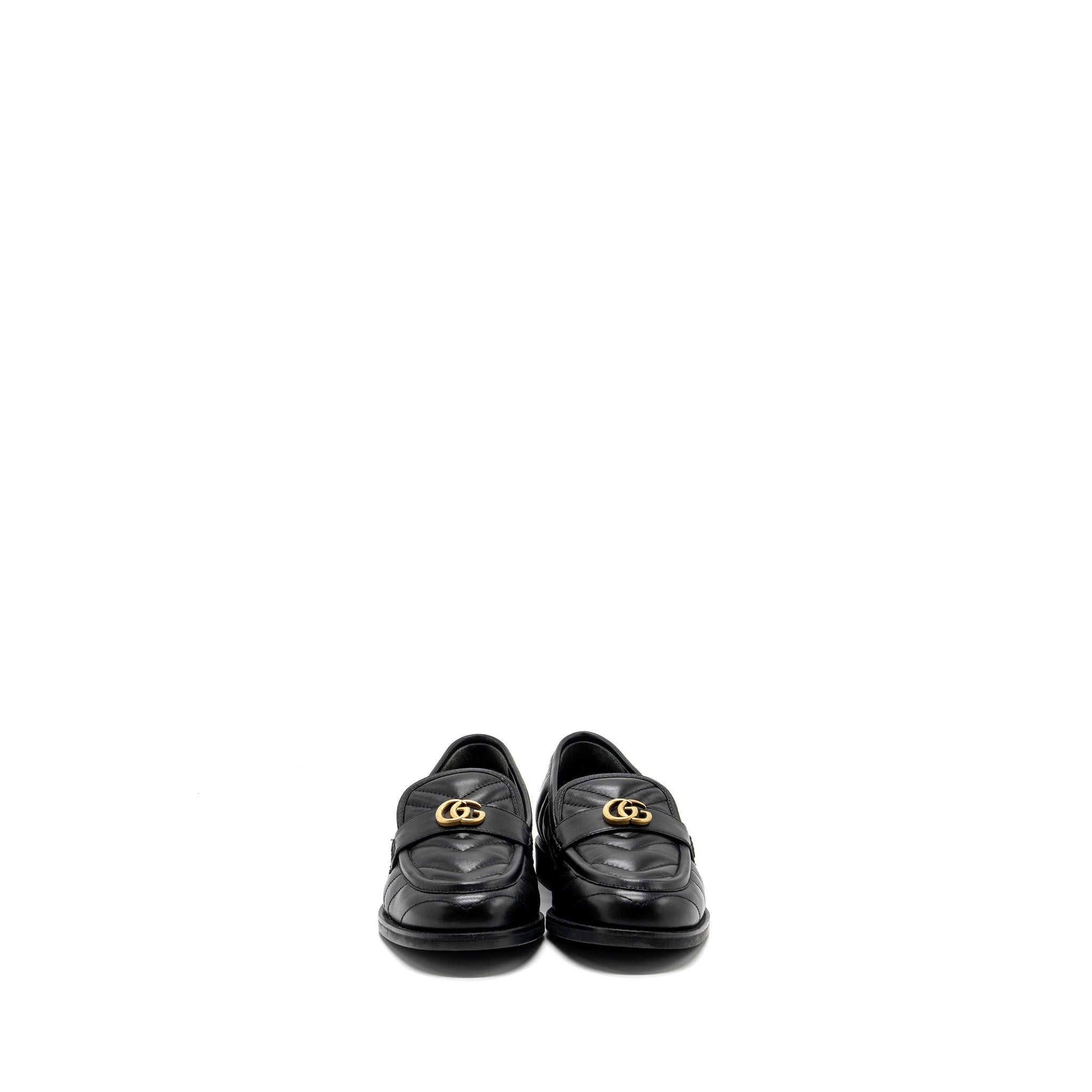 Gucci size 37.5 GG loafers black