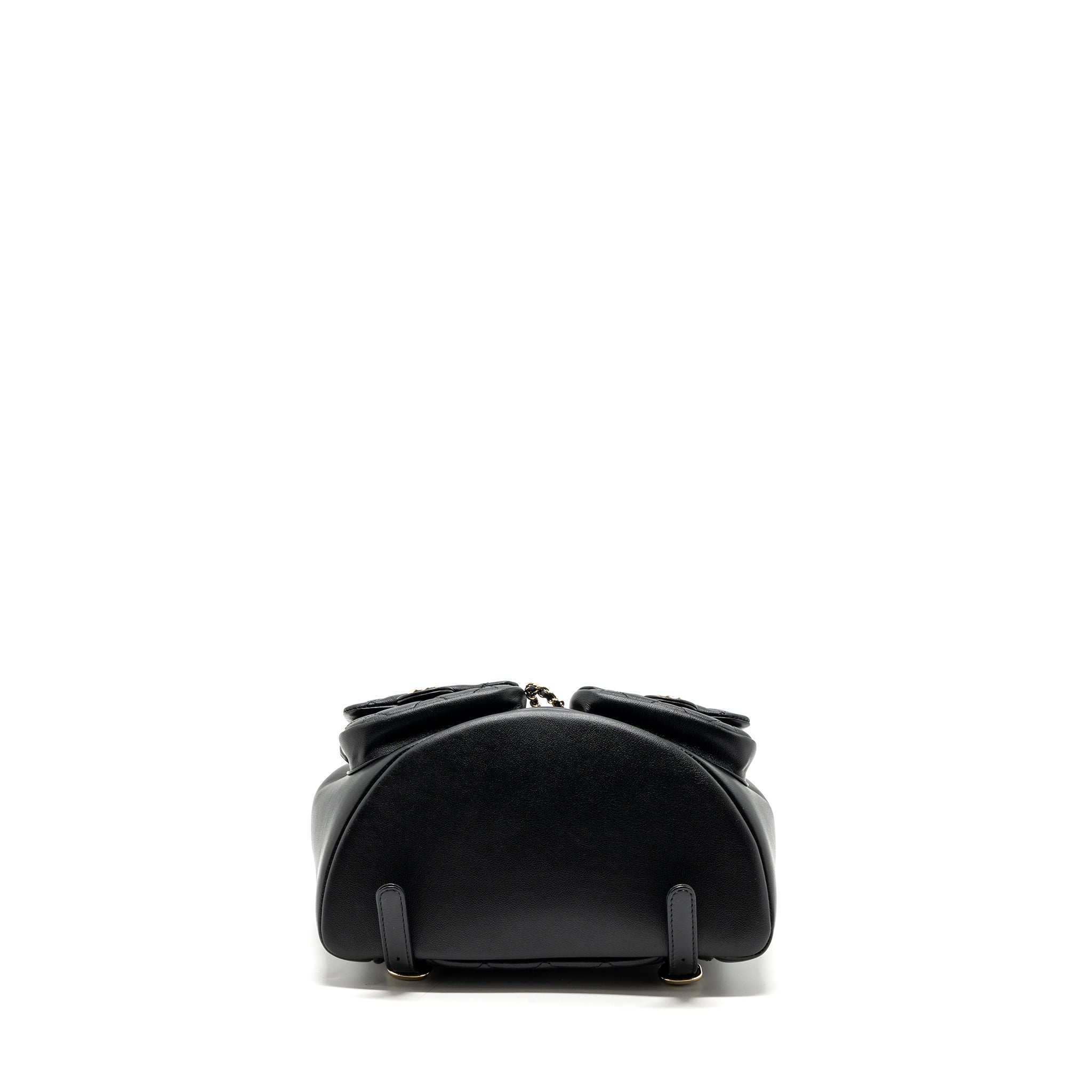 Chanel 23A Triple Pack Backpack Calfskin Black L (microchip)