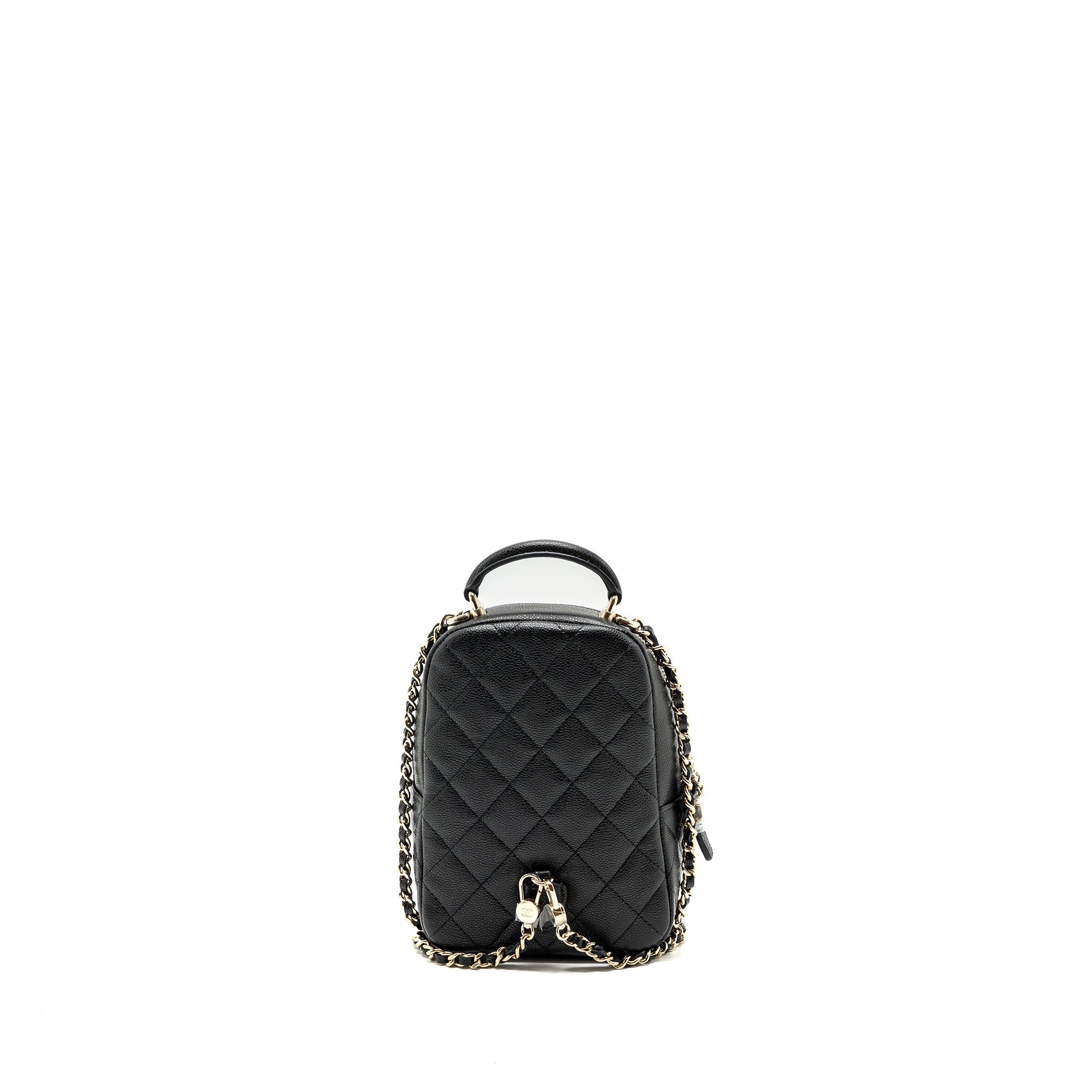 Chanel 24c Mini Backpack/Crossbody Bag Caviar Black L (Microchip)