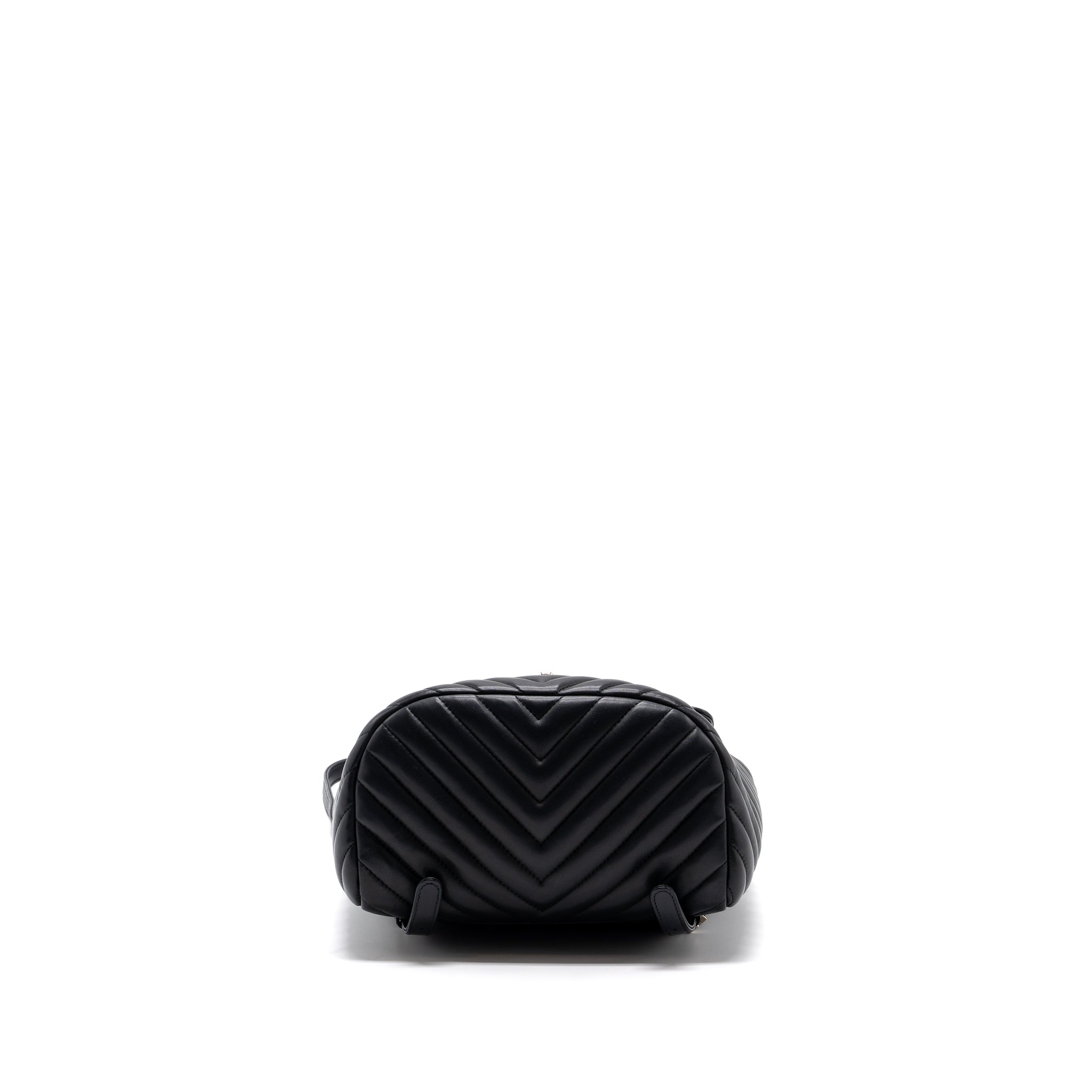 Chanel Small Urban Spirit Backpack Chevron Calfskin Black