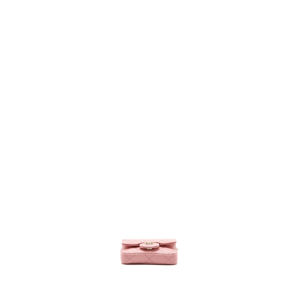 Chanel Mini Flap Belt Bag Caviar Pink L