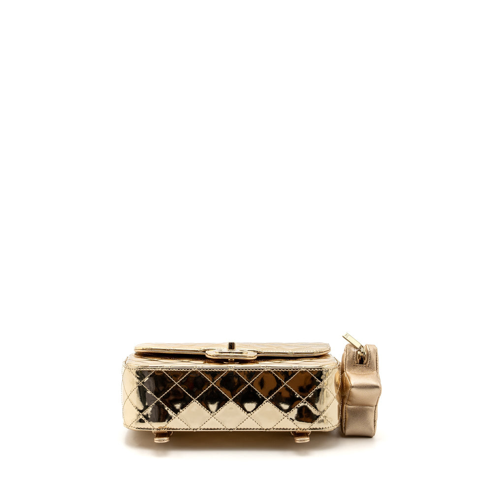 Chanel 24c Backpack With Star Patent Gold L (microchip)