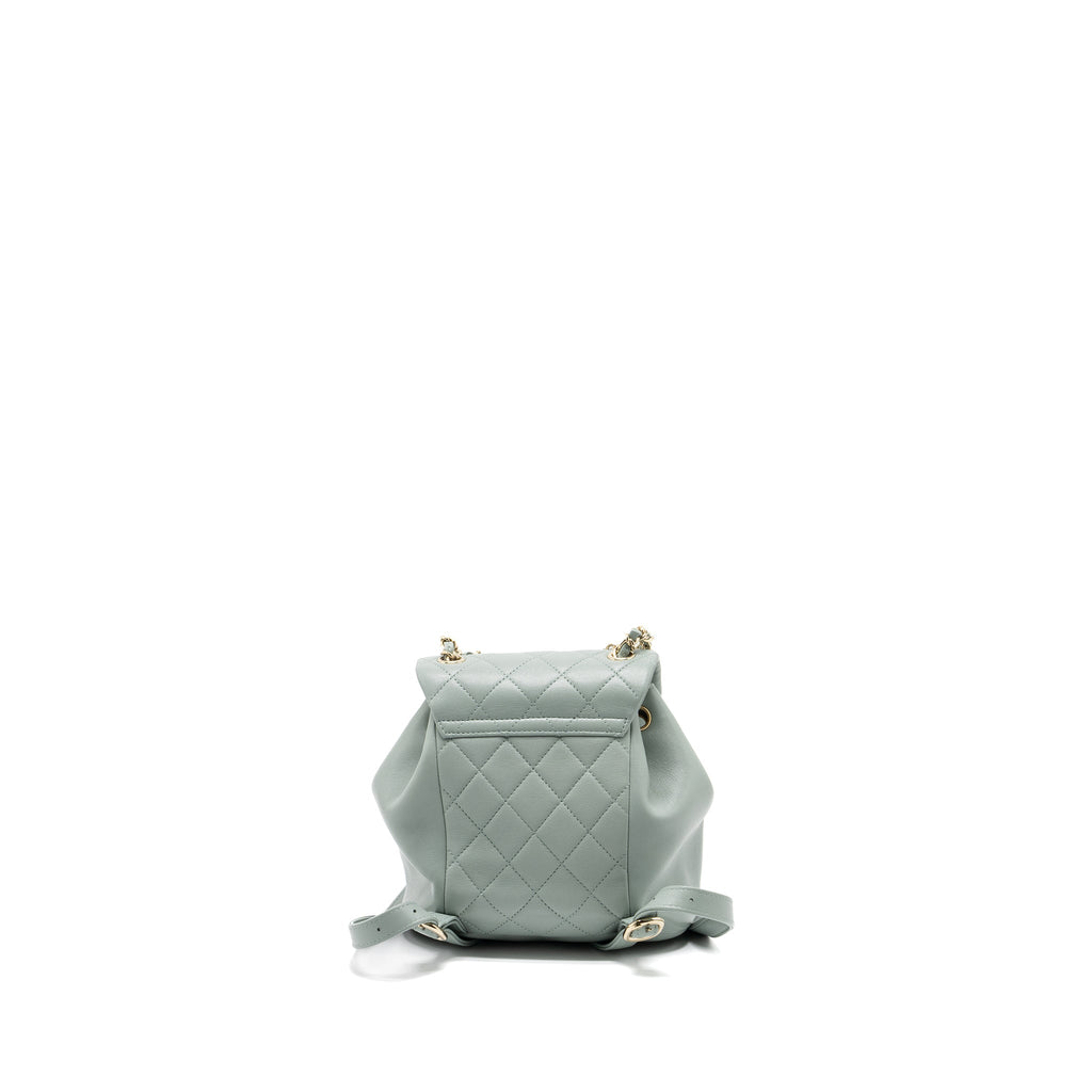 Chanel 23C Mini Duma Backpack Calfskin Light Grey L (Microchip)