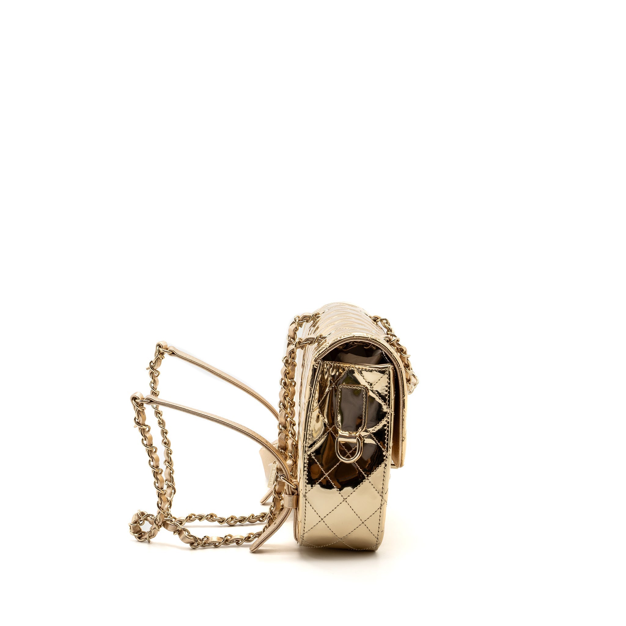 Chanel 24c Backpack With Star Patent Gold L (microchip)