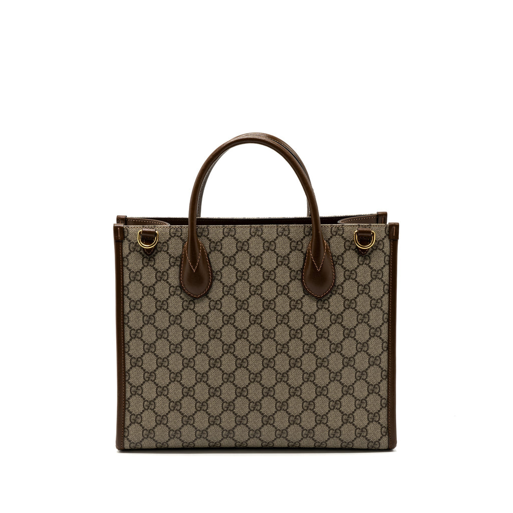 Gucci GG small tote bag GG supreme canvas / brown