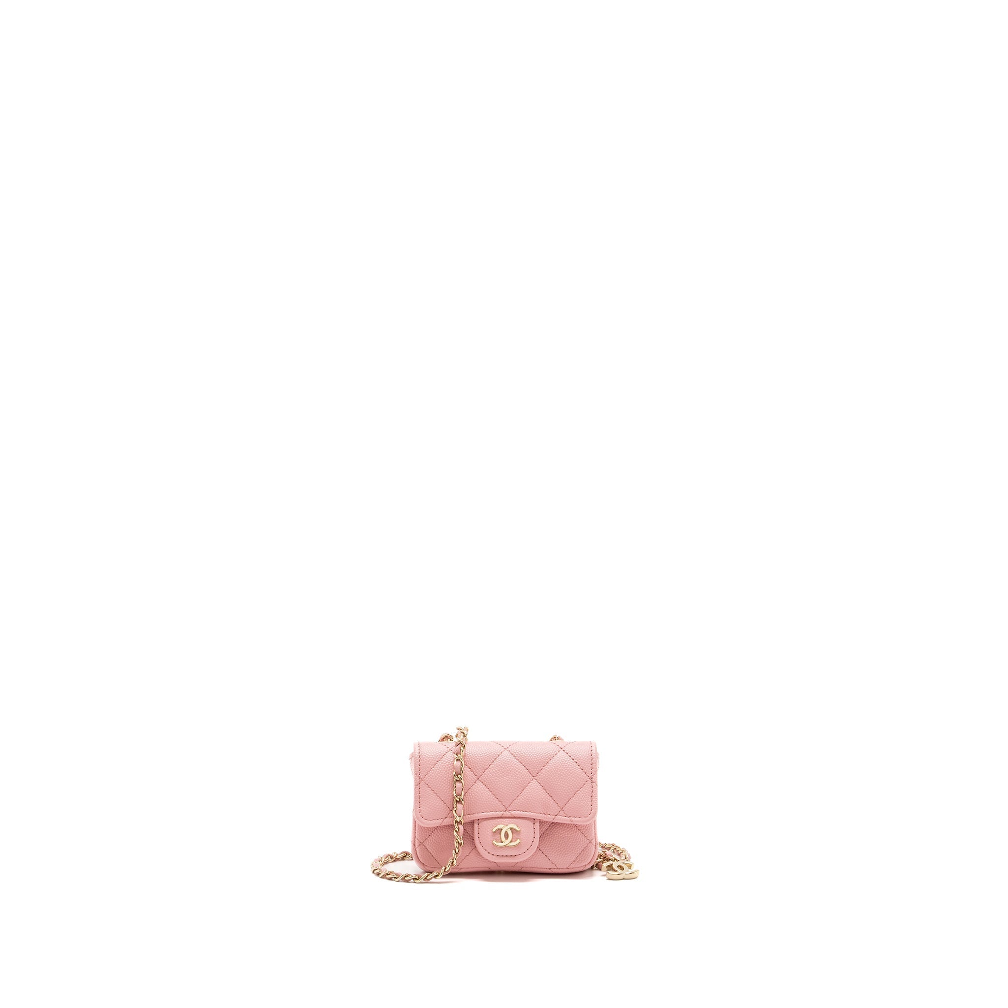Chanel Mini Flap Belt Bag Caviar Pink L