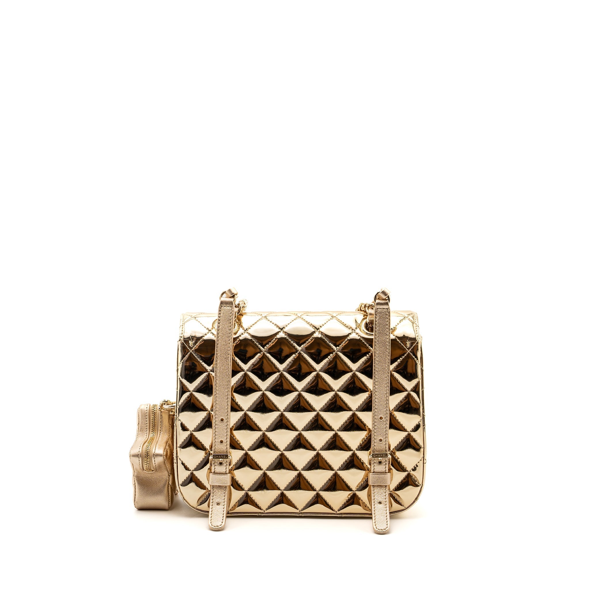 Chanel 24c Backpack With Star Patent Gold L (microchip)