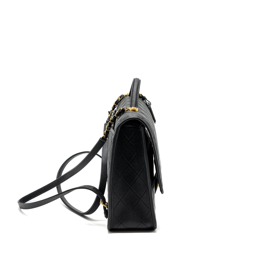 Chanel 22k Large Backpack Caviar Black (microchip)