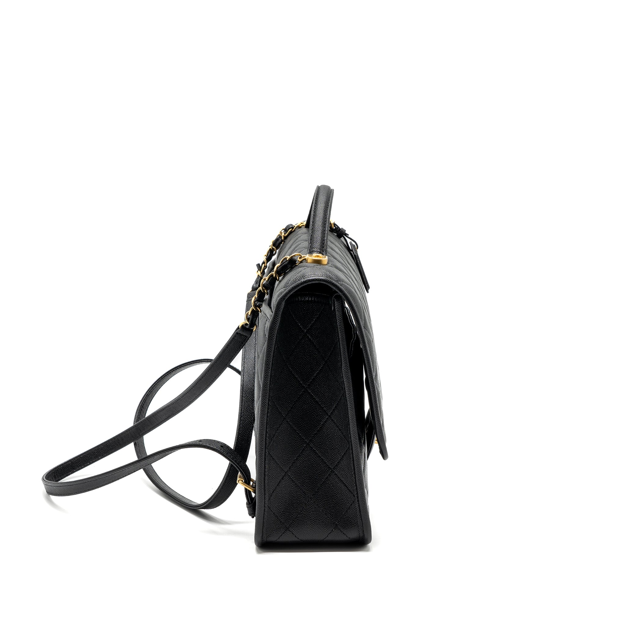 Chanel 22k Large Backpack Caviar Black (microchip)