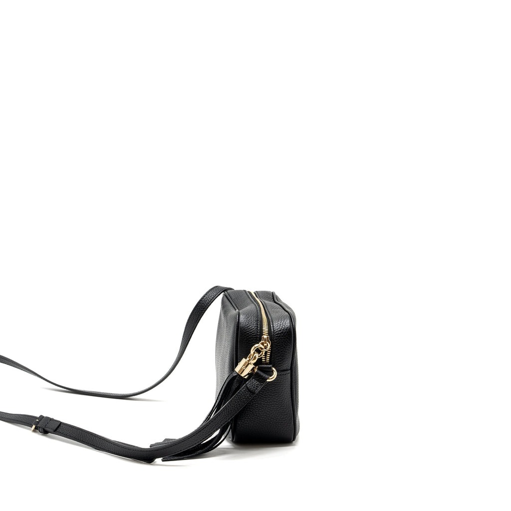 Gucci soho disco camera bag grained calfskin black