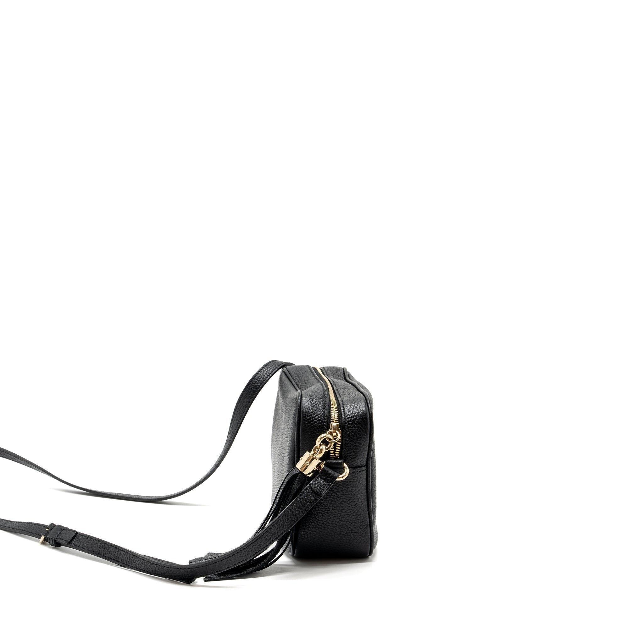 Gucci soho disco camera bag grained calfskin black