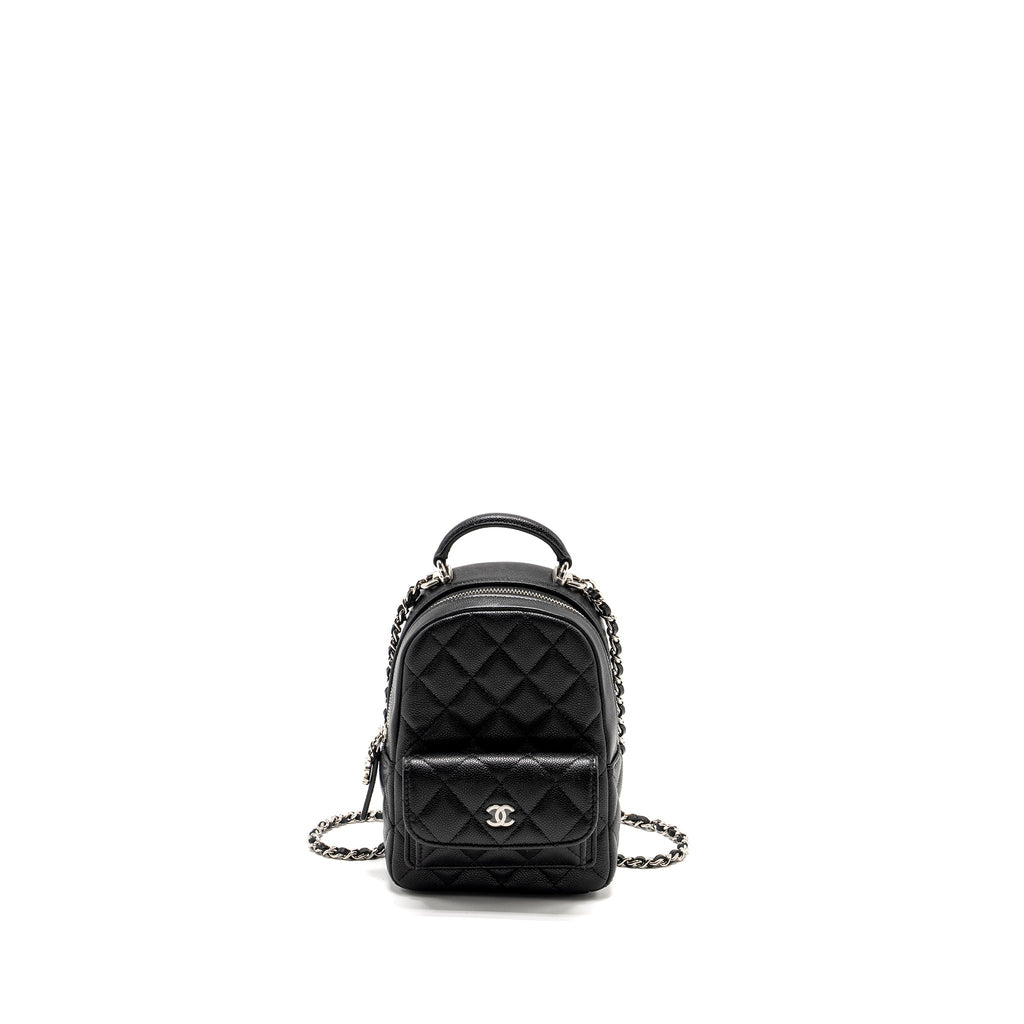 Chanel 24P Mini Backpack/Crossbody Bag Caviar Black  (Microchip)