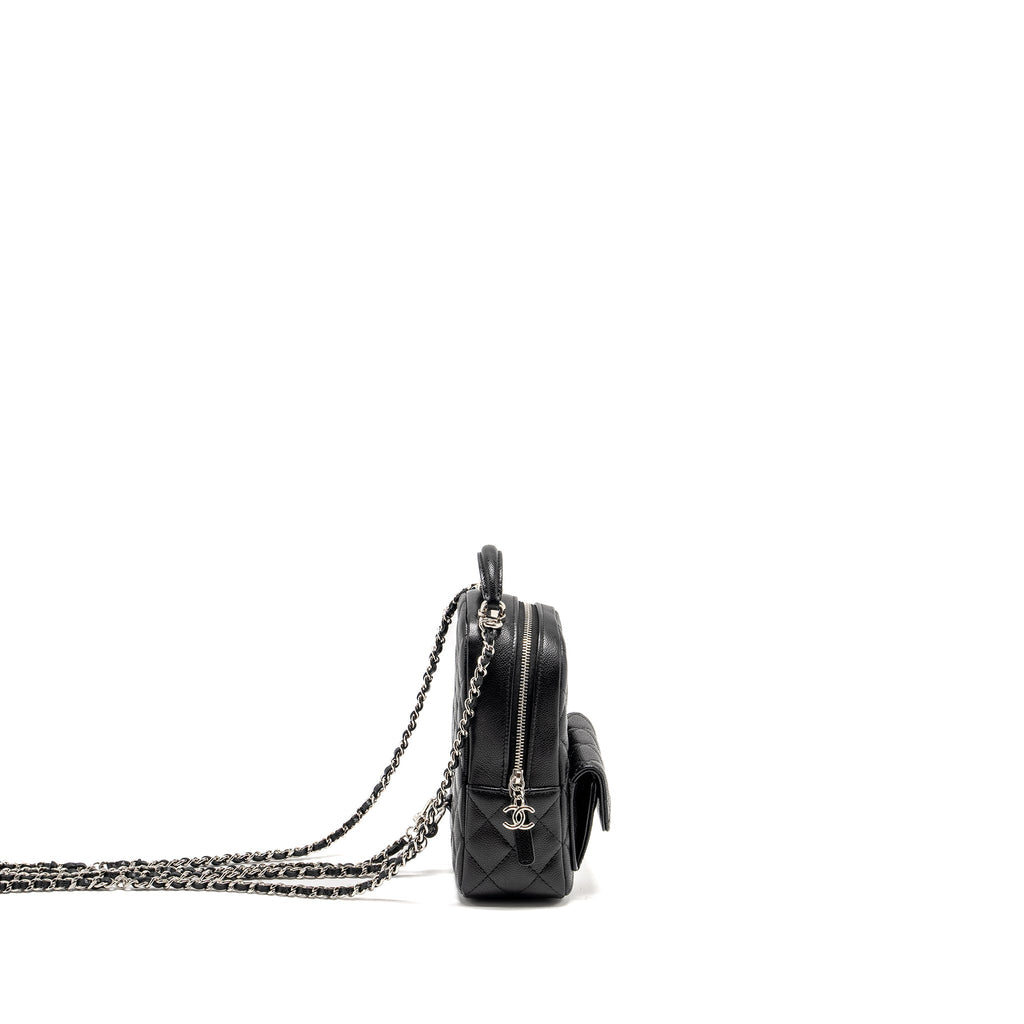 Chanel 24P Mini Backpack/Crossbody Bag Caviar Black  (Microchip)
