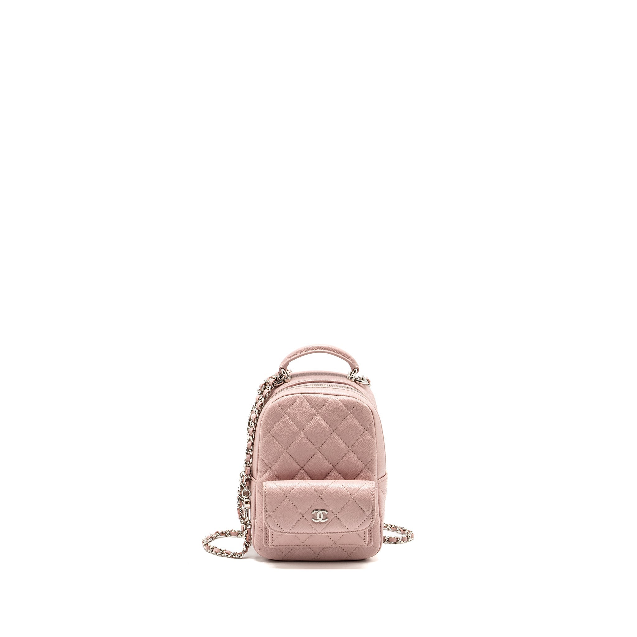 Chanel 24P Classic mini Backpack Caviar Light Pink  (Microchip)