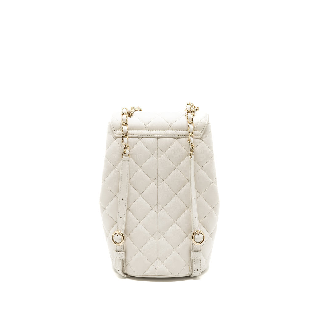Chanel 22s mini backpack Grained calfskin white L(Microchip)