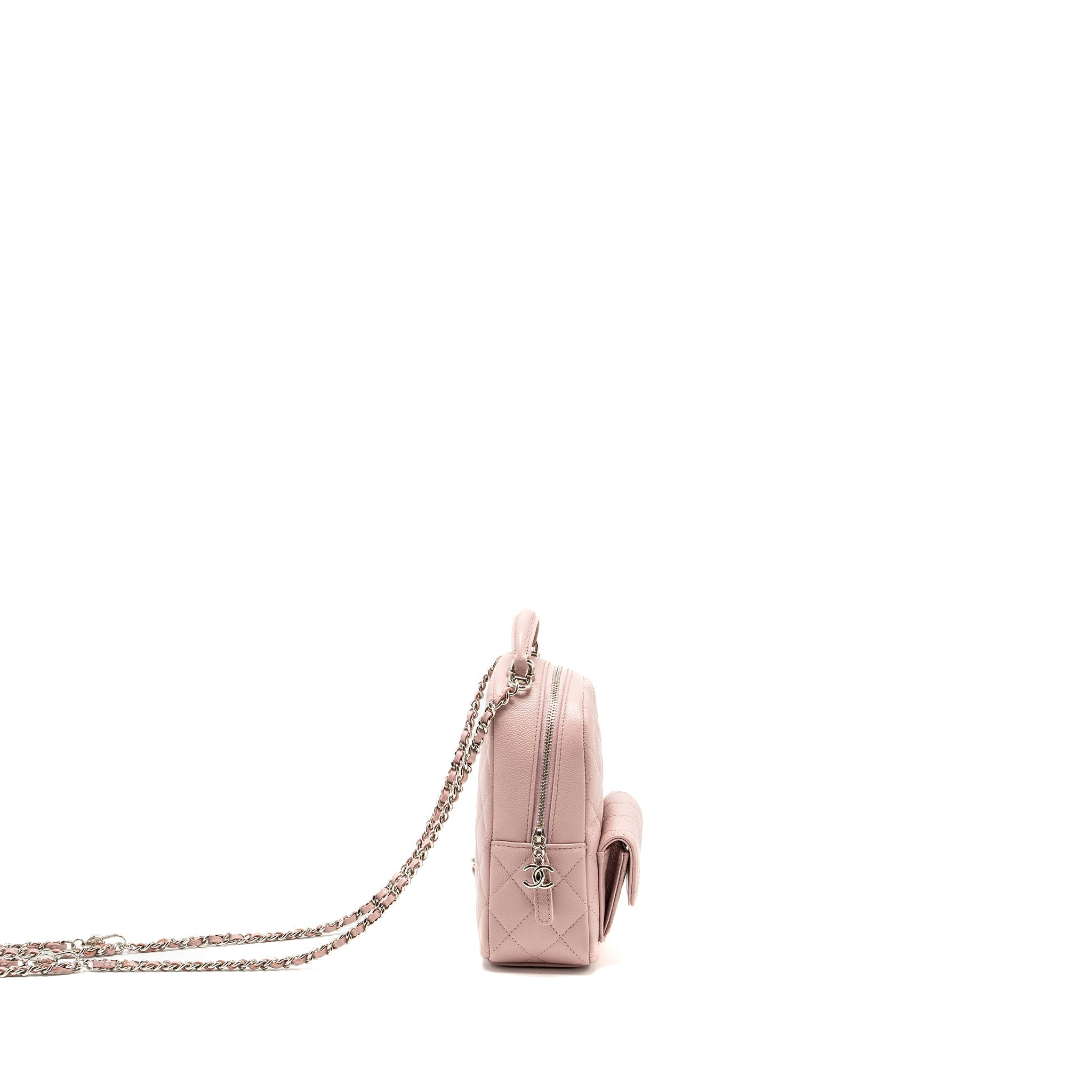 Chanel 24P Classic mini Backpack Caviar Light Pink  (Microchip)
