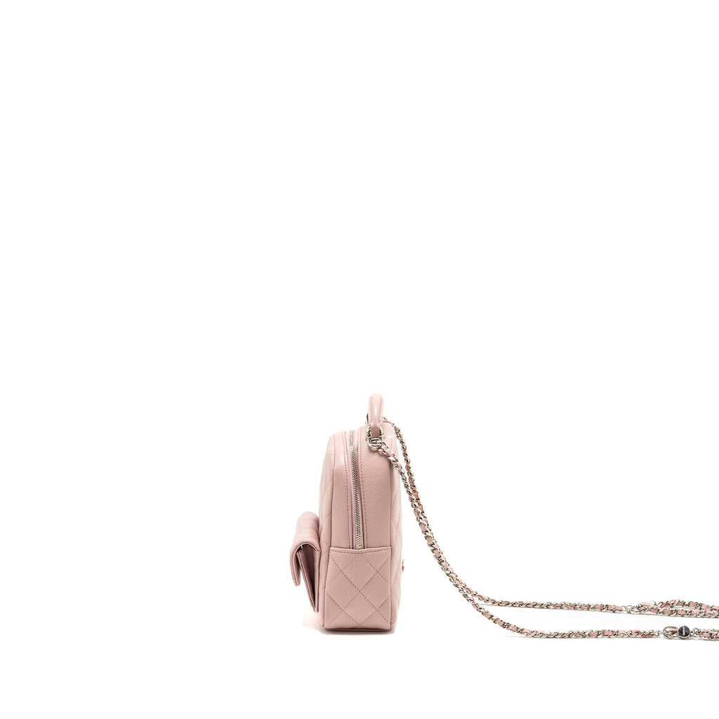 Chanel 24P Classic mini Backpack Caviar Light Pink  (Microchip)