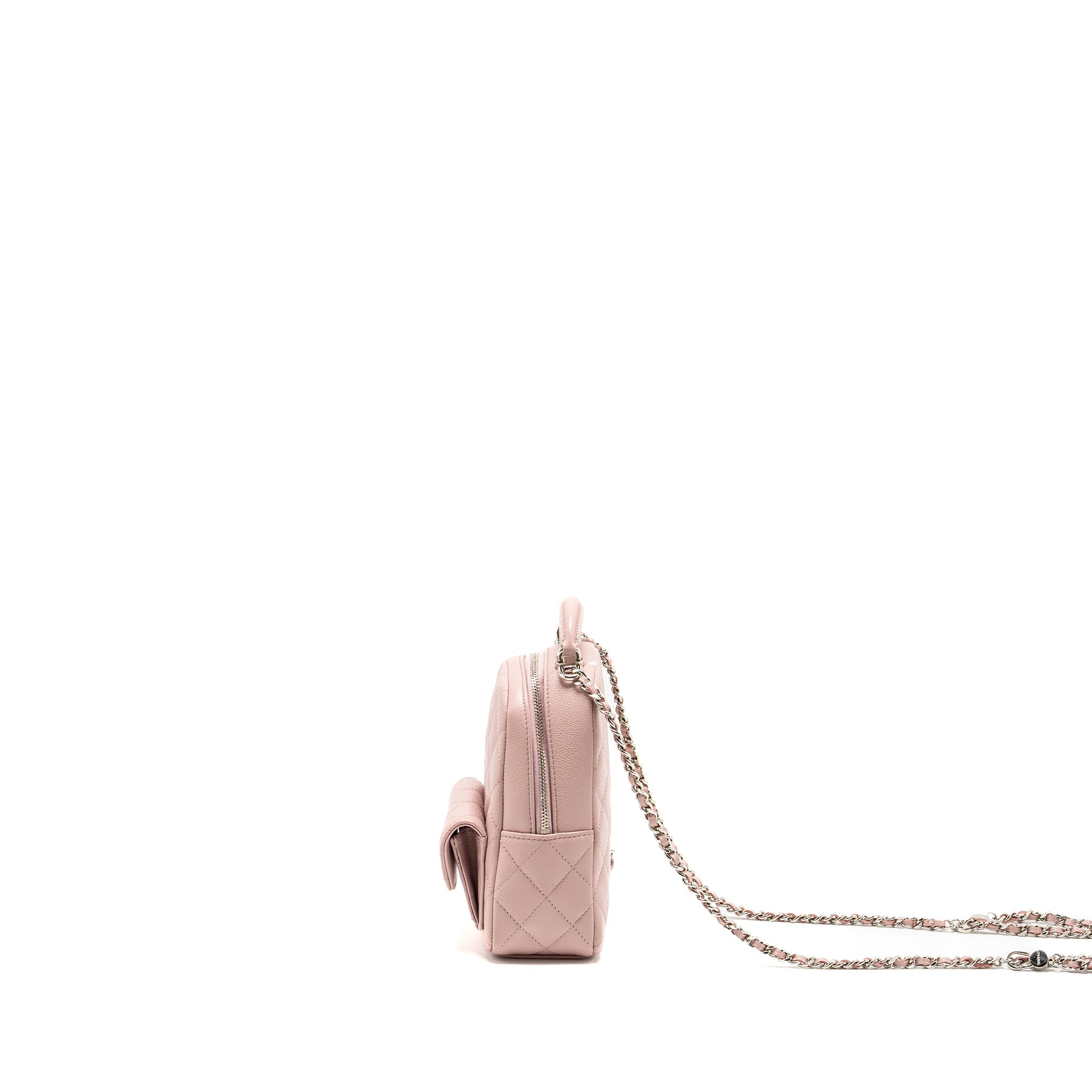 Chanel 24P Classic mini Backpack Caviar Light Pink  (Microchip)