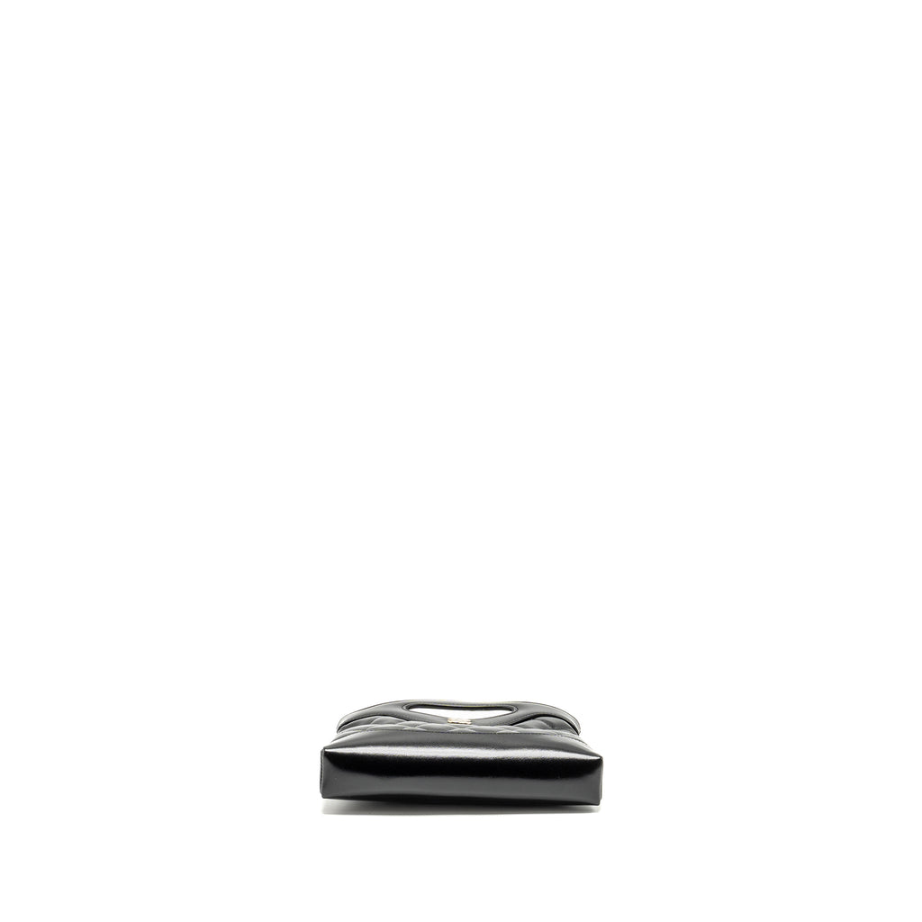 CHANEL Mini 31 Clutch With Chain Shiny Lambskin Black L (Microchip)