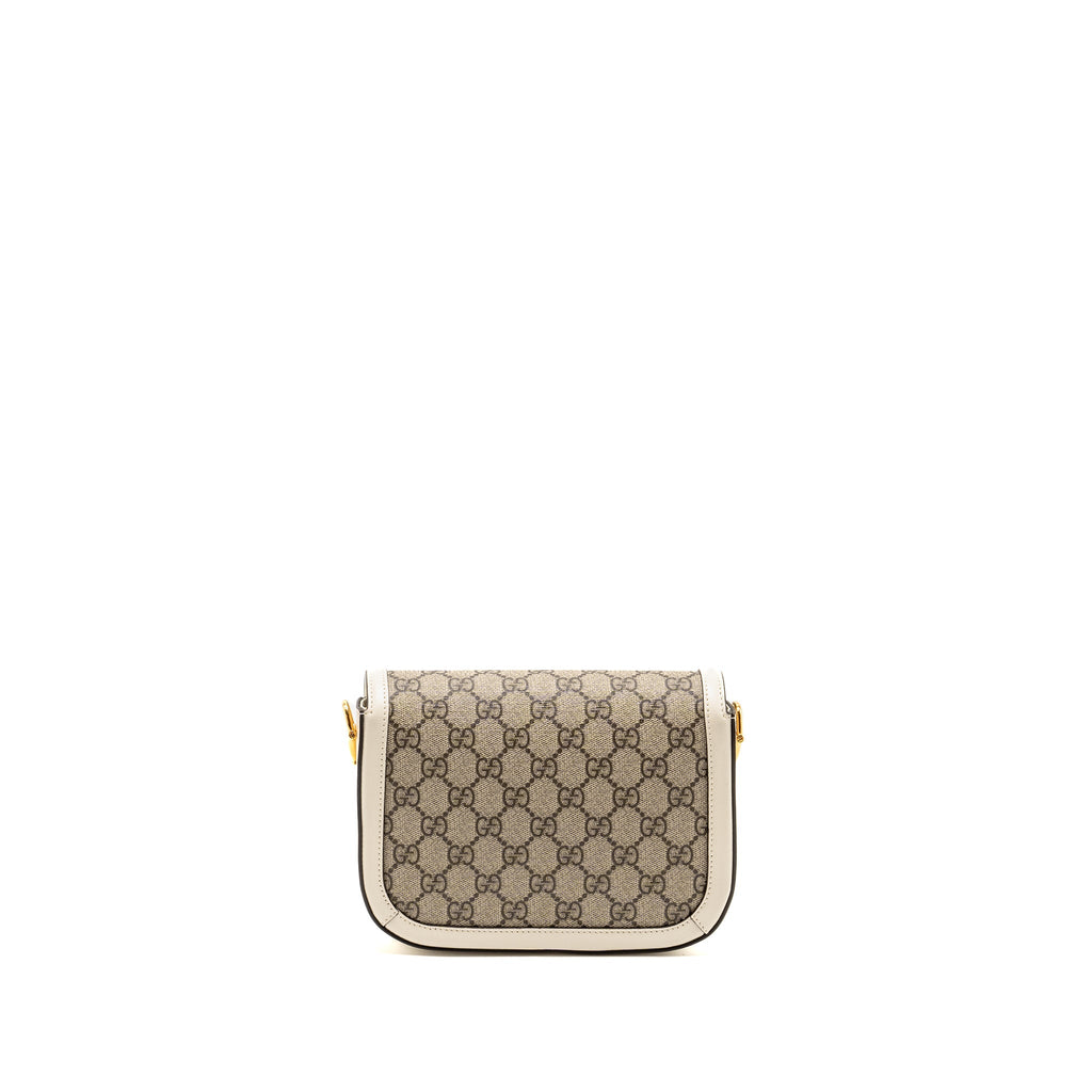 Gucci Mini Horsebit 1955 Bag GG Supreme Canvas/Leather White/Multicolour